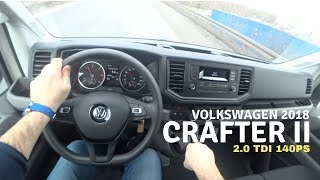 New Volkswagen Crafter 20 TDI 140 2018 4K  POV Test Drive 037 Joe Black [upl. by Siwel968]