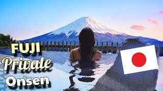 🇯🇵 PRIVATE Hot Spring w Mount FUJI View  ONSEN JAPAN 🇯🇵 [upl. by Imled]