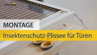 Montage InsektenschutzPlissee für Türen von Schellenberg [upl. by Arehsat]