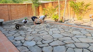 garden stone paving techniques natural stone [upl. by Ciardap]