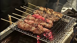 【立ち飲み】三宮の繁華街 牛串やアラカルトの立ち飲み屋 牛串たくちゃんで立ち飲み [upl. by Amby]