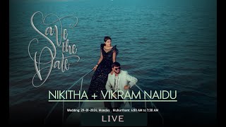 Nikitha amp Vikram Naidu  Wedding  LIVE [upl. by Sanburn62]