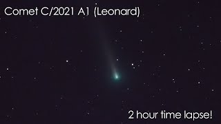 Comet Leonard C2021 A1 4k Time Lapse  Dec 2nd 2021 [upl. by Ruhtra]