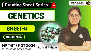 Genetics Practice Sheet4  HP TGT  PGT  Master Cadre  HP TET 2024  Bansal Academy [upl. by Odareg]