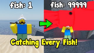 Catching Every Fish And Unlocked Secret Rod In Fisch Roblox [upl. by Oravla]