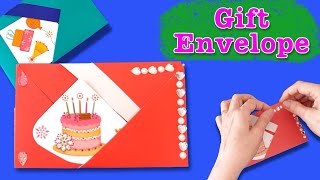 DIY Birthday Gift Envelope  Easy and Creative Envelope Tutorial [upl. by Lodnar720]