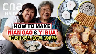 Vanishing Home Recipes Nian Gao Rice Cake amp Hainanese Yi Bua Coconut Kueh [upl. by Sik684]