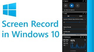 How to record screen with Windows 10 FREE [upl. by Gorden]