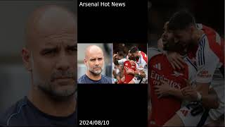 Pep Guardiola reacts after watching Arsenal thrash Bayer Leverkusen [upl. by Eniawed789]