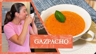 RECEITA DE GAZPACHO ESPANHOL SOPA FRIA DE TOMATE  LUIZA ZAIDAN [upl. by Teddie769]