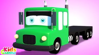 Flatbed Formation Car Cartoon Videos for Children by Kids Channel [upl. by Nosnirb]