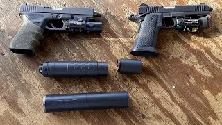 SilencerCo Hybrid 46M Noise Test Part 1 Pistol Subsonic [upl. by Ytsirt]