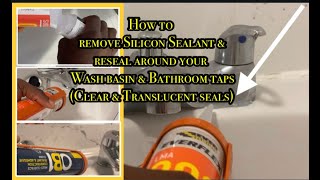 How to Seal Bathroom WashBasin amp Bathtub Faucet Taps using Silicone Sealant Clear amp Translucent [upl. by Aisyat]