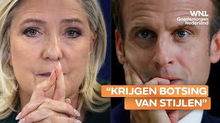 Frankrijk maakt zich op voor cruciaal tvdebat tussen Macron en Le Pen [upl. by Anuait]