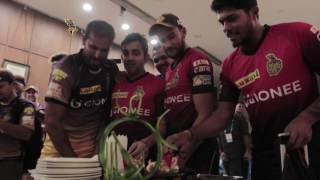 KKR vs KXIP  PostMatch Celebrations  Inside KKR  VIVO IPL 2017 [upl. by Ahsillek]