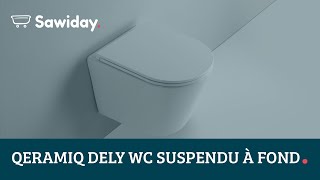 QeramiQ Dely WC suspendu à fond blanche avec abattant fin [upl. by Smoht793]