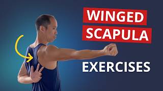 4 Exercises to Fix Winged Scapula amp Build STABLE Shoulder Blades [upl. by Odlawso]