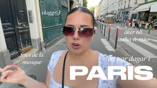 Ett par annorlunda dagar i Paris 💗 fêtes de la musique åker till stallet amp rider mm [upl. by Darra]