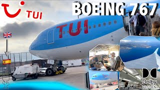 TUI Boeing 767300ER Flight Manchester Airport  Menorca HDR10 Dolby Vision Trip Report [upl. by Fosdick]