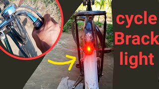 Homemade cycle brake light  Brack light for cycle [upl. by Anaiuq]