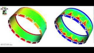 Azimuthal instability acoustic mode in an annular combustion chamber [upl. by Yenahteb766]