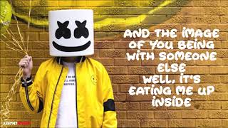 Marshmello ft Bastille  Happier  Lyric Video [upl. by Gebhardt]