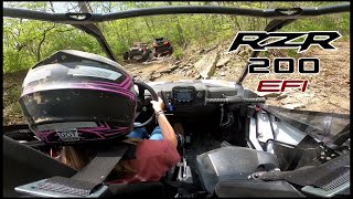 Testing the New Polaris RZR 200 EFI  Trail Riding at Ray Rocks Offroad Resort Kids Youth SXS UTV [upl. by Suiram]