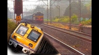 WCAM3 Locomotive vs Mumbai Local Train  11401 Nandigram Express  Mumbai local train [upl. by Brad881]