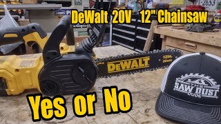 DeWalt 20v 12quot Chainsaw review and demostration [upl. by Constantin]