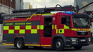 Lancashire Fire amp Rescue Service  Blackburns double turnout [upl. by Atnoed]