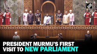 President Droupadi Murmu marks her first visit to New Parliament Building [upl. by Lambert]