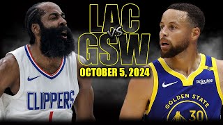 Golden State Warriors vs Los Angeles Clippers Full Game Highlights  October 5 2024 NBA PreSeason [upl. by Isak]