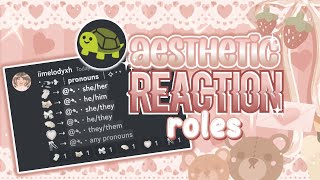 DISCORD TUTORIAL AESTHETIC DISCORD REACTION ROLES Using Carl Bot 2023 ─ ➳❥ iimelodyxh [upl. by Tooley]