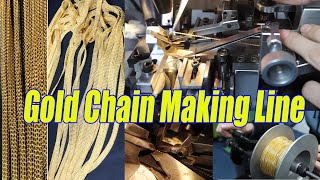 Gold chain production line for making Various types of jewelry chains——SuperbMelt [upl. by Aissatsana]