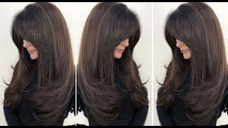 Gorgeous Long Layered Haircut Tutorial for Women With Face Framing Layers [upl. by Eadrahs]