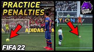 how to PRACTICE PENALTIES In FIFA 22 [upl. by Aime786]