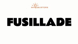 FUSILLADE noun Meaning Pronunciation and Examples in Sentences  GRE GMAT LSAT SAT ESL [upl. by Lil101]