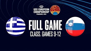 Greece v Slovenia  Full Basketball Game  FIBA U20 European Championship 2022 [upl. by Camille]