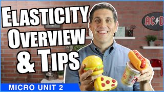 Elasticity Overview and Tips Micro Topics 23 24 and 25 [upl. by Norvun]