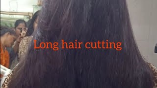 long hair 💁cutting beauty parlour ✂️ step by step Haire cutting 💁 [upl. by Yknarf828]