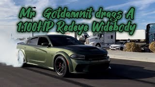 mrgotdamnit Drives 1100 Hp Redeye Widebody amp Smokes Out Tired mrgotdamnit redeyehellcat viral [upl. by Lennox]