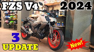 2024 Yamaha FZSFI V4 DLX Review  Mileage  Price Features  Exhaust Sound  Meter Console [upl. by Elleuqar]