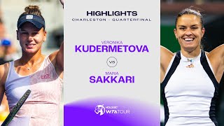 Veronika Kudermetova vs Maria Sakkari  2024 Charleston Quarterfinal  WTA Match Highlights [upl. by Rubia]