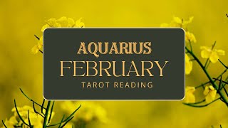 Aquarius monthly tarot reading for February 2024 [upl. by Ilyssa]