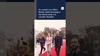 Nayib Bukele rindió homenaje a San Martín junto a la canciller Diana Mondino [upl. by Sarchet]