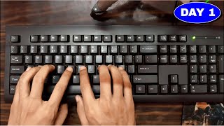 Learn English Typing in 10 Days  Day 1  Free Typing Lessons  Touch Typing Course Tech Avi [upl. by Nadine212]