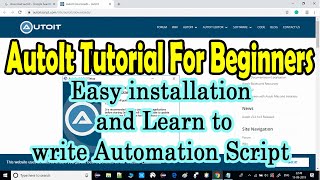 AutoIt tutorial for Beginners  Easy installation and Learn to Write Automation Script [upl. by Lida]