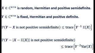 Markov and Chebyshev Inequalities for Random Matrices [upl. by Noteek]