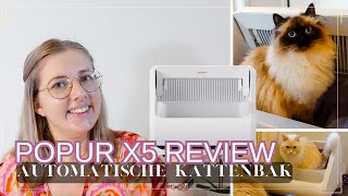 Popur X5 automatische kattenbak  Review  Mijn ervaring  GwennampClean [upl. by Atteuqram487]