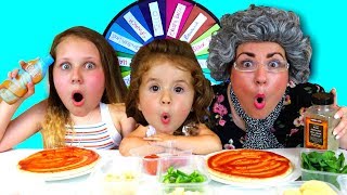 Mystery Wheel of Pizza Challenge GREEDY GRANNY vs Ruby Rube amp Bonnie [upl. by Dnanidref469]